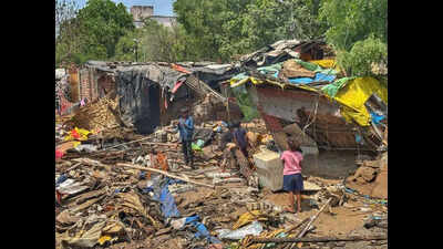 Scorched & Uprooted: Raj Nagar Slums Razed In Soaring Mercury