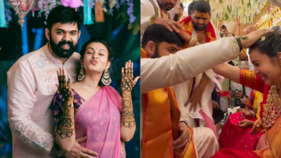 Actress Abhinaya marries childhood friend Vegesana Karthik in a heartwarming ceremony in Hyderabad