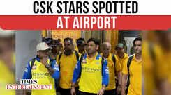CSK Stars Spotted At Airport