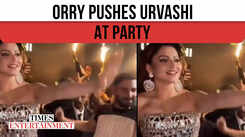 Orry Pushes Urvashi at Party
