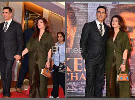 Akshay-Twinkle walk hand-in-hand at Kesari 2 premiere