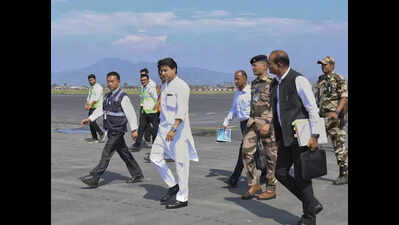 Scindia visits Manipur, assesses devpt projects in conflict-hit state