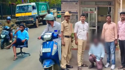 Seeking social media fame: Man sipping tea on road held for nuisance in Bengaluru