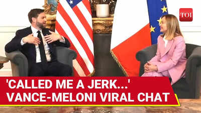 Meloni Calls JD Vance A Jerk On Cam? Watch Vance's Response; Italy PM Bursts Into Laughter