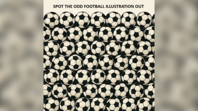 Optical illusion: Only the sharpest and most creative person in the room can spot the odd football in just 7 seconds