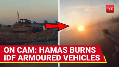 On Cam: Hamas Fighters Emerge From Rubble, Blow Up IDF Vehicles In Surprise 'DIRECT HIT' | Gaza War