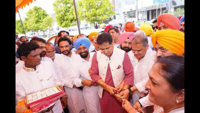 West bypoll: AAP inaugurates Arora’s election office with show of strength