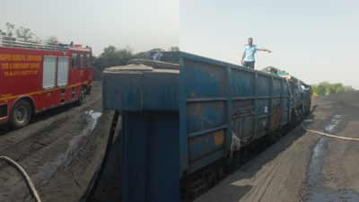 Fire breaks out in coal-laden goods train near Kalamna yard in Nagpur