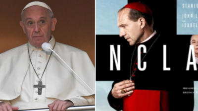 Ralph Fiennes' film shows what happens after a pope's death; viewers draw parallels with current events