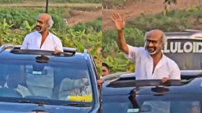 Rajinikanth proves his timeless style as he greets fans with classic charm on the 'Jailer 2' sets