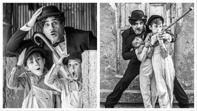 Krushna Abhishek and sons recreate Charlie Chaplin’s world