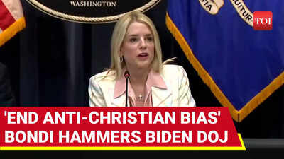 AG Pam Bondi's Frontal Attack On Biden DOJ At 1st Meet To Combat Anti-Christian Bias