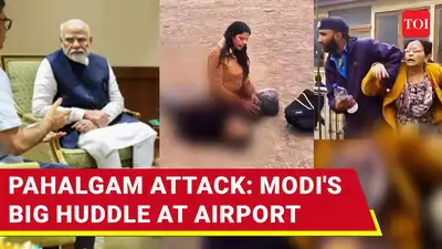 Pahalgam Terror Attack: Shah Meets Wailing Victims; PM Modi Chairs Rare Meeting At Delhi Airport