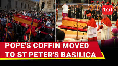 Tears, Prayers & Applause As Pope's Coffin Reaches St Peter's Basilica After Solemn Procession