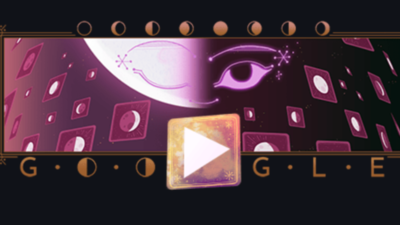 Google’s half-moon Doodle turns Lunar phases into a game