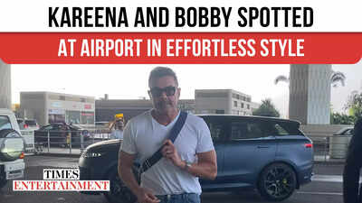 Kareena and Bobby Deol Serve Effortless Airport Style Goals