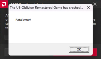 How to fix Elder Scrolls Oblivion Remastered Fatal Error?