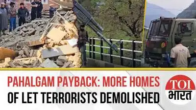 Pahalgam Payback: Homes of Five Terrorists Demolished in J&K