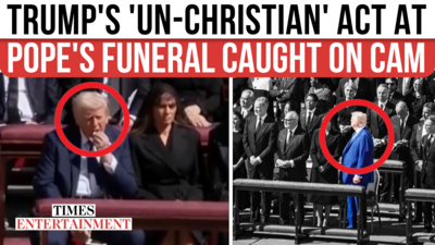 Trump Chews Gum, Texts, Dozes Off At Pope Francis' Funeral, Sparks Global Outrage