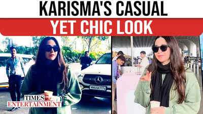 Karisma Kapoor's Effortlessly Cool Look At Mumbai Airport