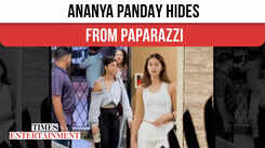 Ananya Panday hides from paparazzi playfully