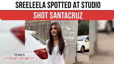 Sreeleela was spotted at a studio in Santacruz