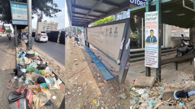 'Foul smell gives me headaches': With Bengaluru’s bus shelters in a shambles, commuters endure difficult wait for their rides