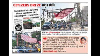 BMC to dismantle road shades after durability prod by citizen reporters