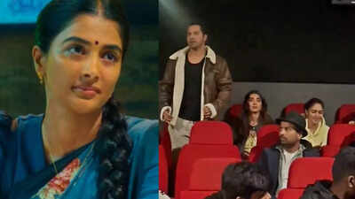 Pooja Hegde watches 'Retro' in London with Varun Dhawan and Mrunal Thakur