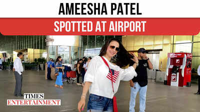 Ameesha Patel Makes a Stylish Appearance at the Airport