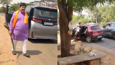 Madhya Pradesh BJP MLA Ambrish Sharma pulls gun, chases away goons assaulting youth in Bhind