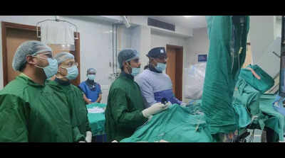 CG team performs rare angioplasty after pvt hosp fails