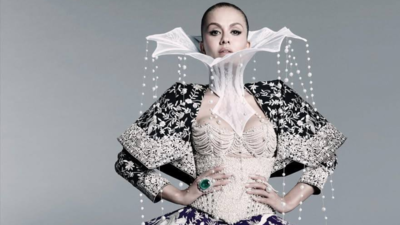 Natasha Poonawalla brings Parsi Gara to the Met Gala in futuristic couture by Manish Malhotra
