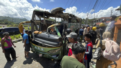 Deadly bus crash in West Sumatra kills 12, dozens injured after brakes fail