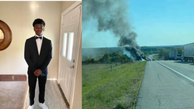Two teenage basketball stars, coach, and school employee among eight killed in fiery collision in Kansas