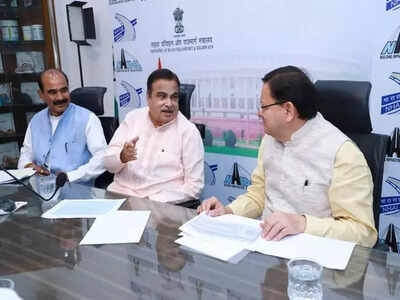 Uttarakhand CM Dhami meets Union Road Minister Nitin Gadkari, disccusses infrastructure projects of state