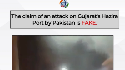 Hazira Port in Gujarat attacked? PIB fact check says fake news