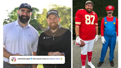 Jason Kelce stunned by Shane Lowry’s spot-on Halloween costume of his brother, Travis Kelce