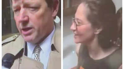 Woman walking her dog spits on Ed Martin in wild video. No one knows who she is