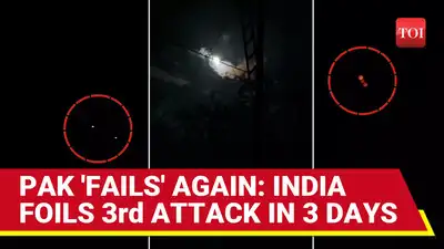 India's Air Shield BLOWS UP Pakistani Drones Mid-Air For 3rd Time; Jammu Goes Dark Amid Explosions