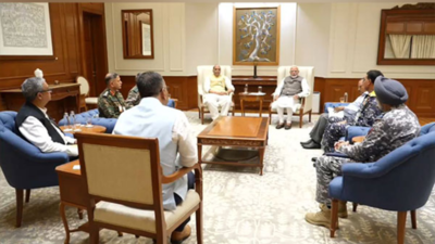India-Pakistan tension: PM Modi chairs meeting with defence minister Rajnath Singh, NSA Ajit Doval, tri-services chiefs, CDS