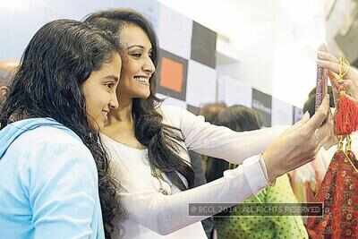 Dipannita promotes her film at a suburban mall in Mumbai