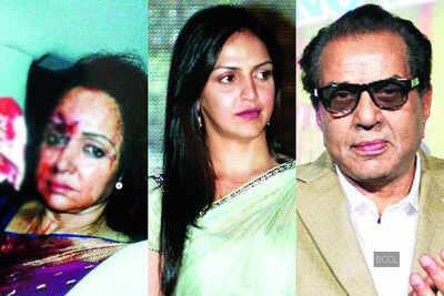 Dharmendra visibly disturbed by Hema Malini’s accident