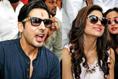Zayed Khan, Shamita Shetty attend a cricketing event in Banaras