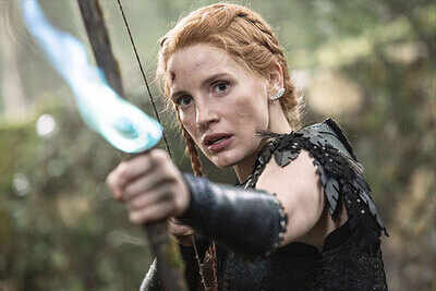 Jessica did stunts in heels in 'The Huntsman: Winter's War'