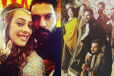 Yuvraj Singh-Hazel Keech Wedding: The couple shines at their sangeet and mehendi ceremony