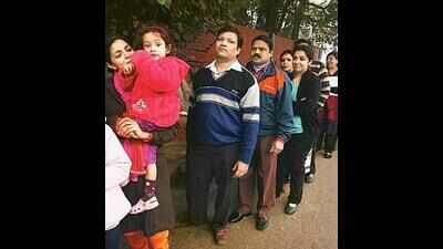 Parents ready with a pile of documents