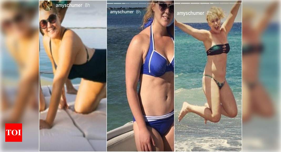 Amy Schumer Slams Body Shamers With Bikini Photograph Times Of India