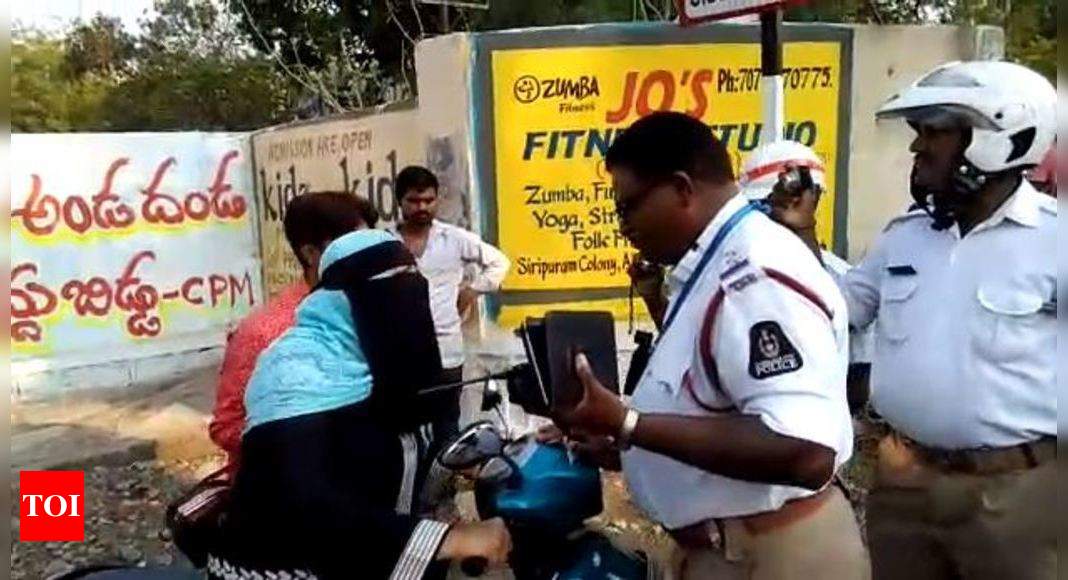 WATCH Video Of Hyderabad Woman Misbehaving With Police Goes Viral