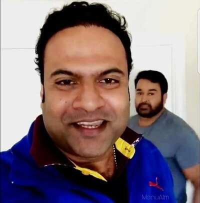 Mohanlal photobombs Tini Tom's live video